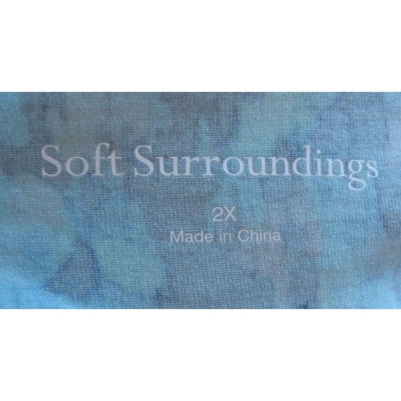 Soft Surroundings Teal and Rust Patterned Maxi Dress - Picture 3 of 3